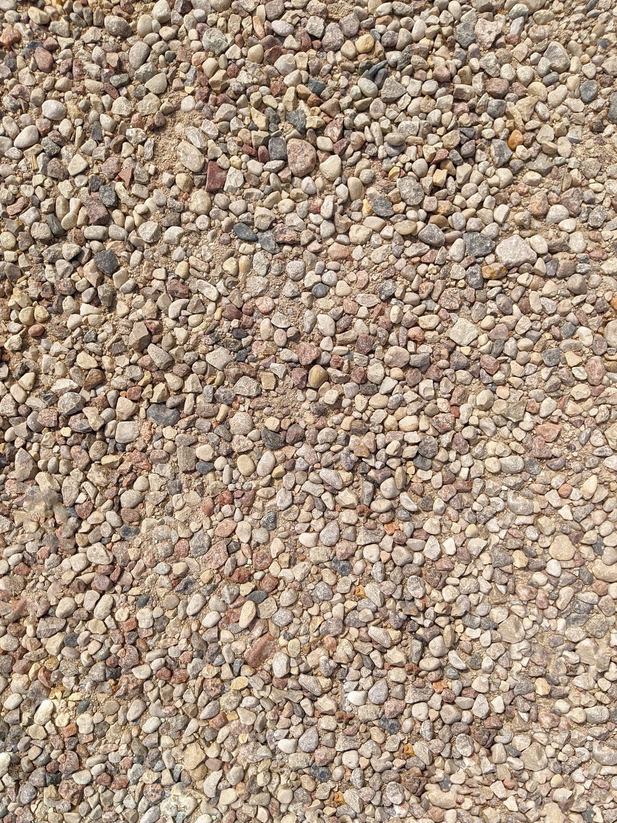 Warm buff pebble exposed aggregate surface in natural finish